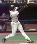 Jose launching a 449 foot homer off David Wells on 9/29/99 (AP)
